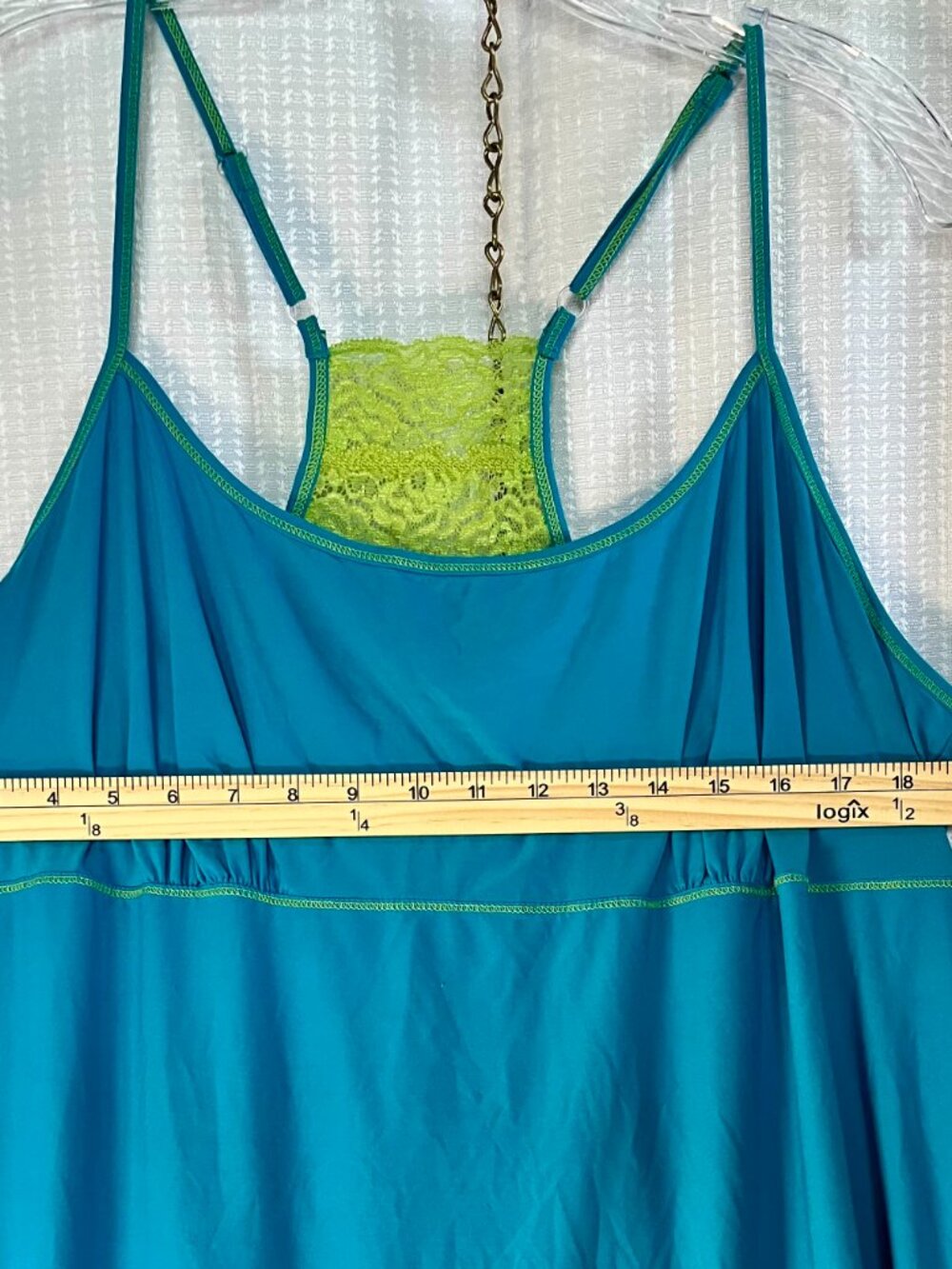 Secret Treasures Sleeveless Turquoise Chemise Nightgown size 2X - Picture 3 of 8